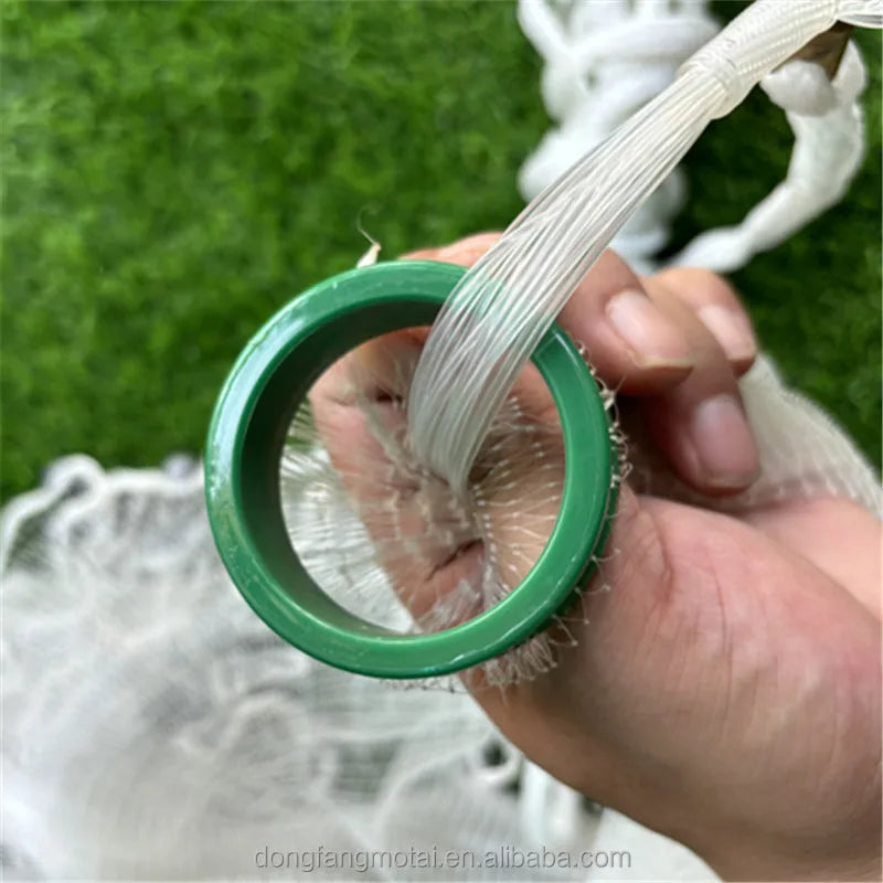 Heavy Duty 3/16 "Mesh Nylon Par Monofilament Cast Net Double Knot Bait Hand Throwing Fishing Cast Net Fishing
