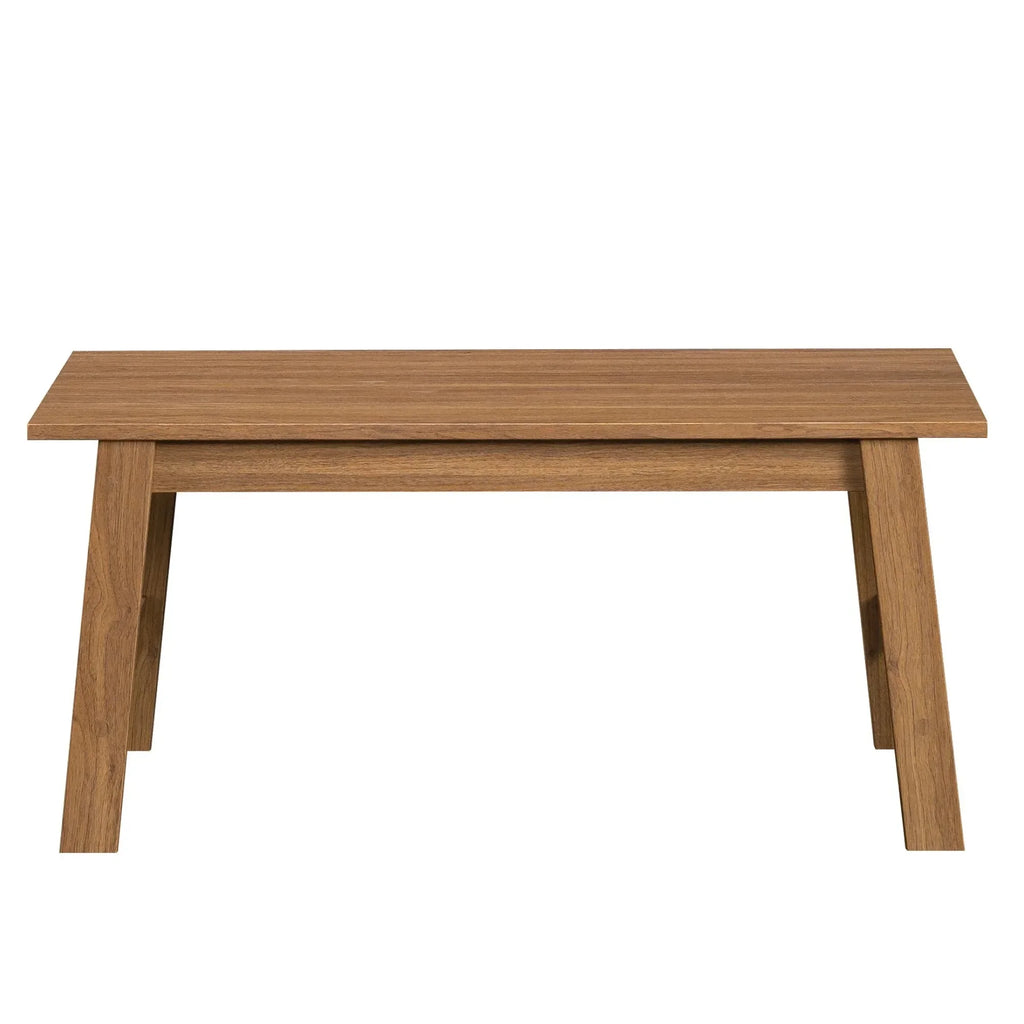 Walnut Rectangle Wood Coffee Table, Modern Sofa Table for Living Room, Farmhouse & Apartment Decor, Sturdy & Versatile