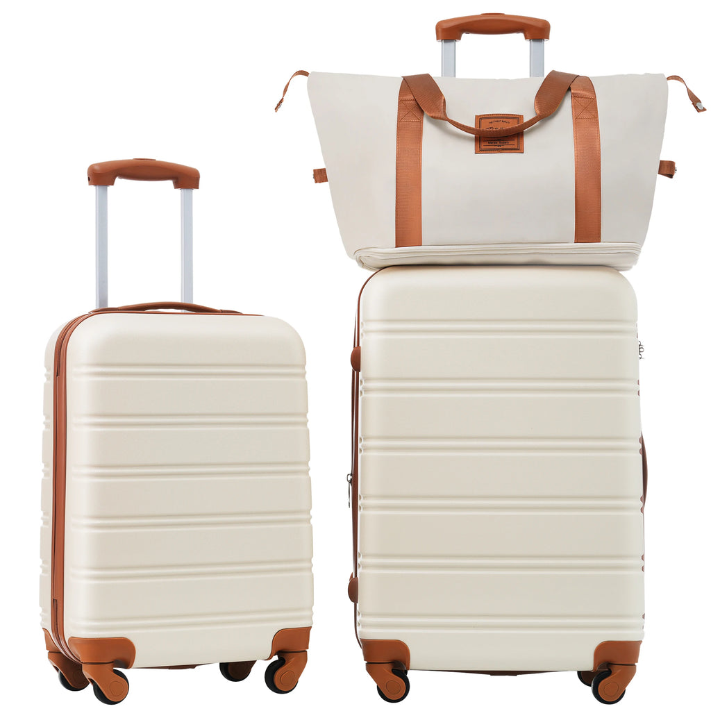 Hardshell Luggage Sets 2Pcs + Bag Spinner Suitcase with TSA Lock Lightweight 20" + 24"  suitcases and travel bags  trolley bag