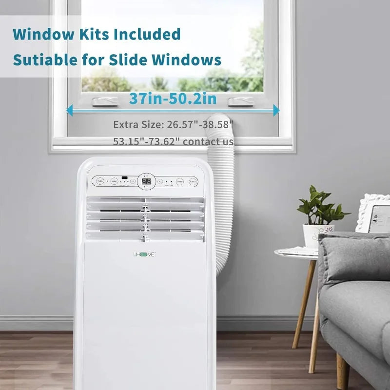 Uhome Portable Air Conditioner,8000 BTU Compact AC Unit with Cooling,Dehumidifier,Fan,Remote Control & Window Mount Kit Included