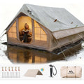 Large Inflatable Tents  4 Season Blow Up Tent with Rainfly, Waterproof & Sunproof, Luxury Inflatable House with Stove Jack