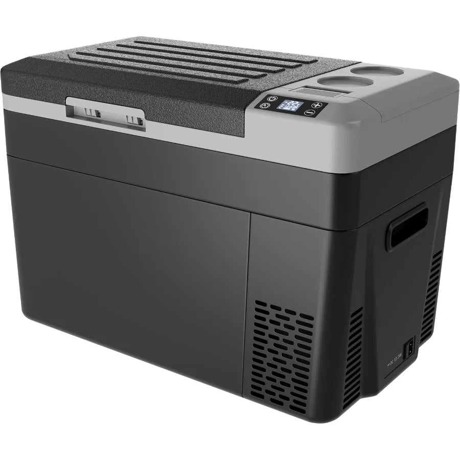 12 Volt Refrigerator Electric Cooler - 32Quart 30L Refrigerator Compressor 12/24V DC 100-240V AC 12V Fridge Usable Battery for