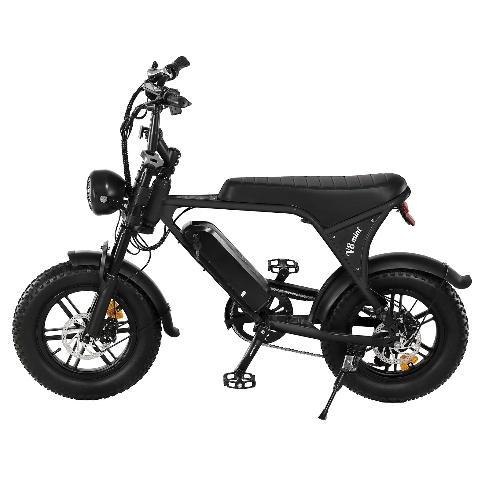 16-inch Small Fat Tire Electric Bicycle for Adults&Teens 500W 36V 10.4Ah Commuter/Mountain Ebike with 7-Speed Dual-disc Brakes