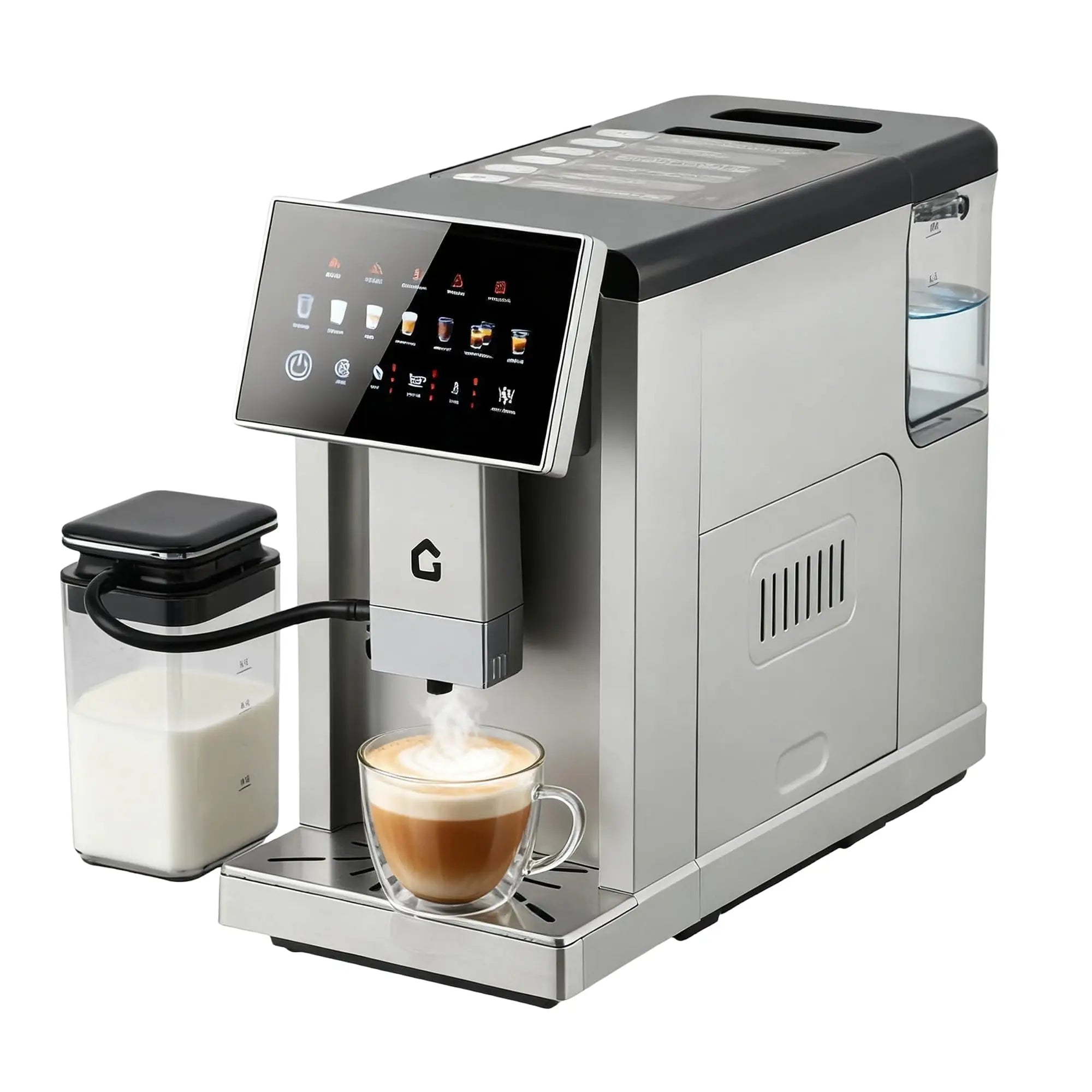 3rd-Gen Automatic Espresso Machine With Milk Frother Removable Brewer/Grinder 3-Level Flavor/Volume Detachable Milk Tank