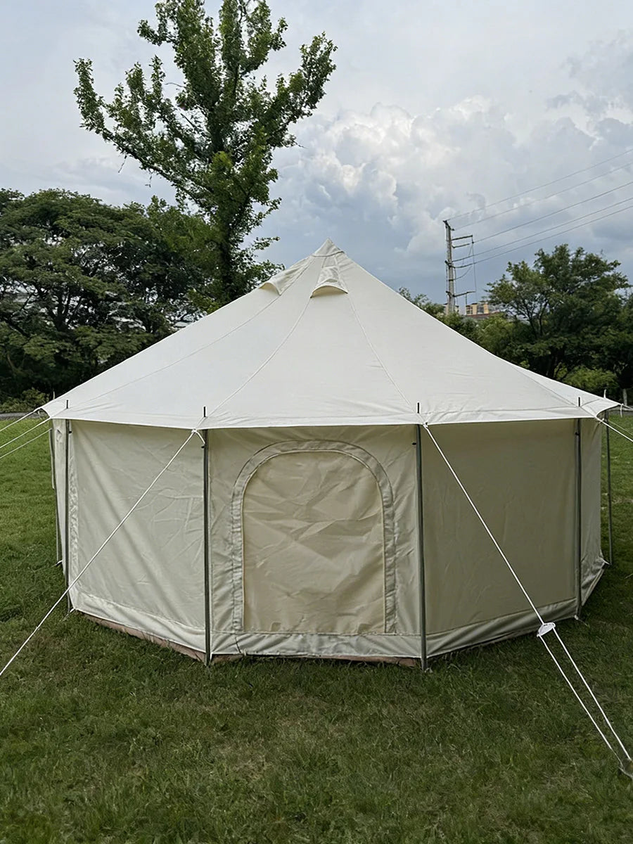 DANCHEL B6 4/5m Glamping Luxury Wall Tents with Stove Jack 900D Oxford No Center Pole 4 Season Houses Camping in Winter Hot Tent