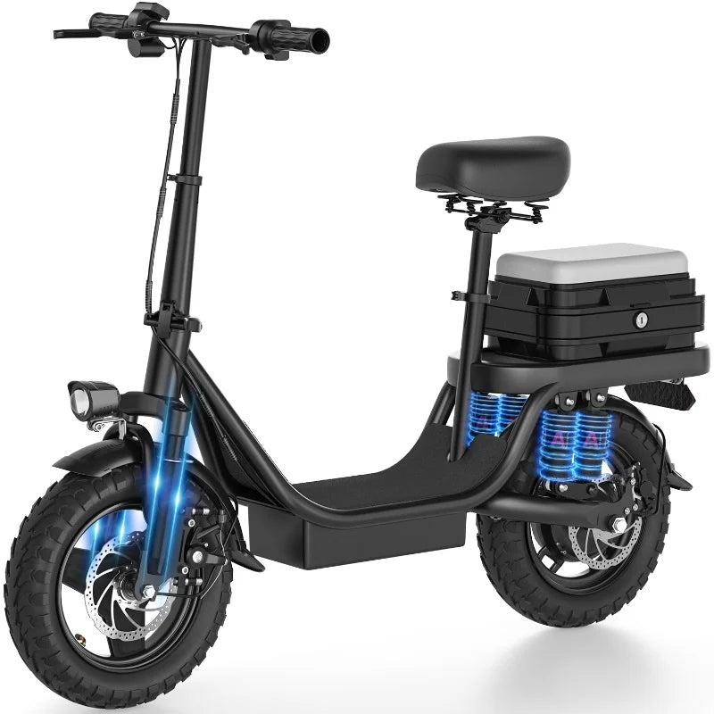 1000w 2000watt Electric Bicycle,48v 14 Inch Electric Scooter,adjustable Front Brake Seat,for Men Women Cycling Electric Bike