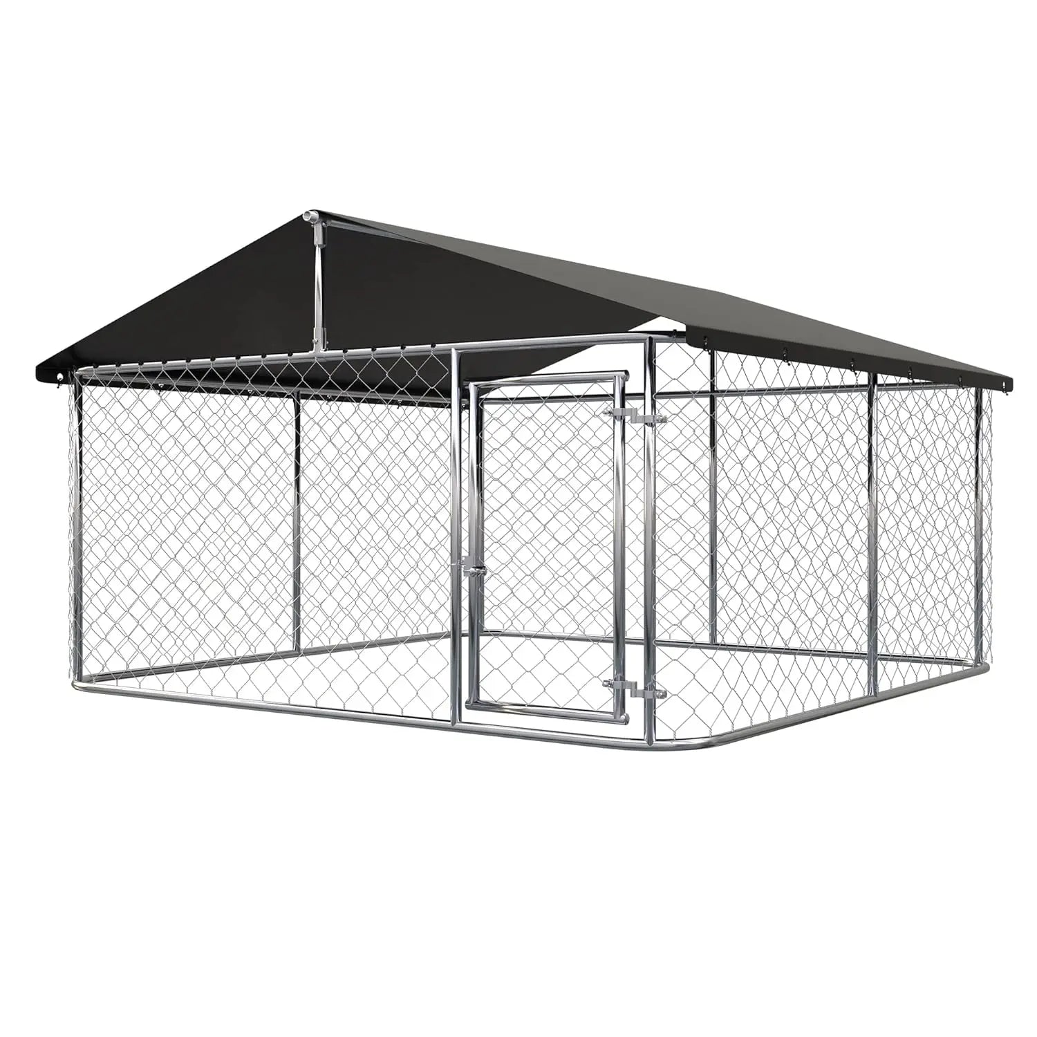 Outdoor Dog Enclosure Heavy Duty Dog Kennel House Mesh Dog Big Cage Pet Kennel Steel Fence with Secure Lock (6.56‘x, Customized