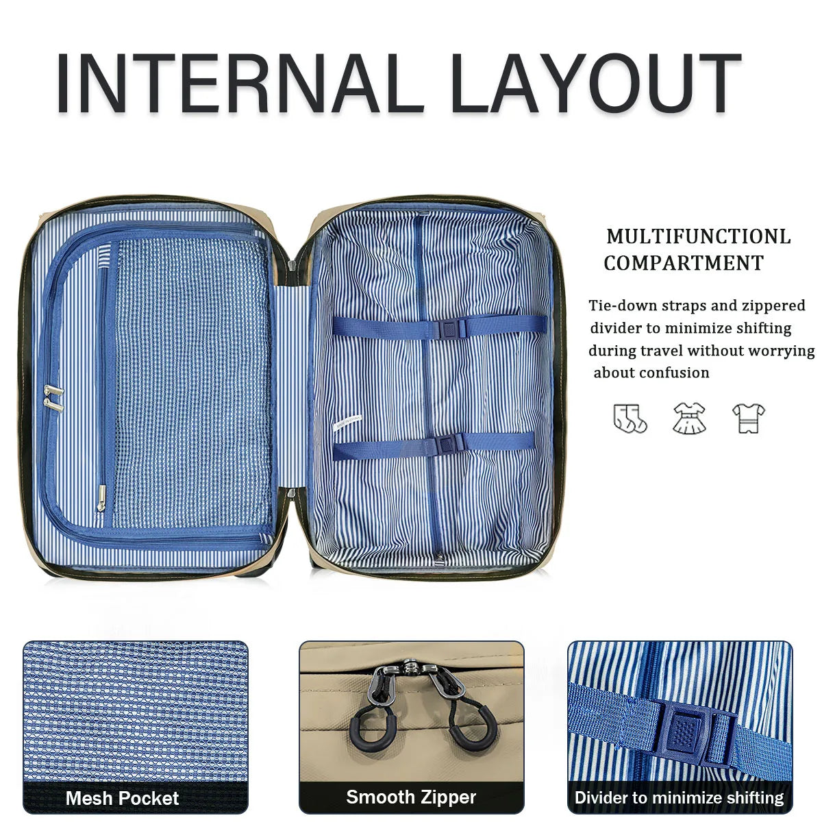 20"/26"/30" Waterproof Rolling Duffel Set 3pcs Softside Luggage Trolley Travel Bag Luggage Set for Adventure & Business Trip