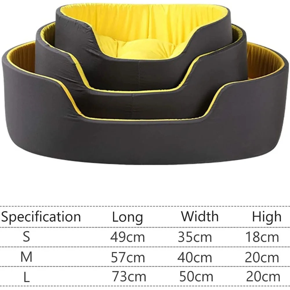 Washable Soft Warm Breathable Dog and Cat Bed - Thickened Non-Slip Pet Sleeping Sofa for Small to Large Dogs and Cats