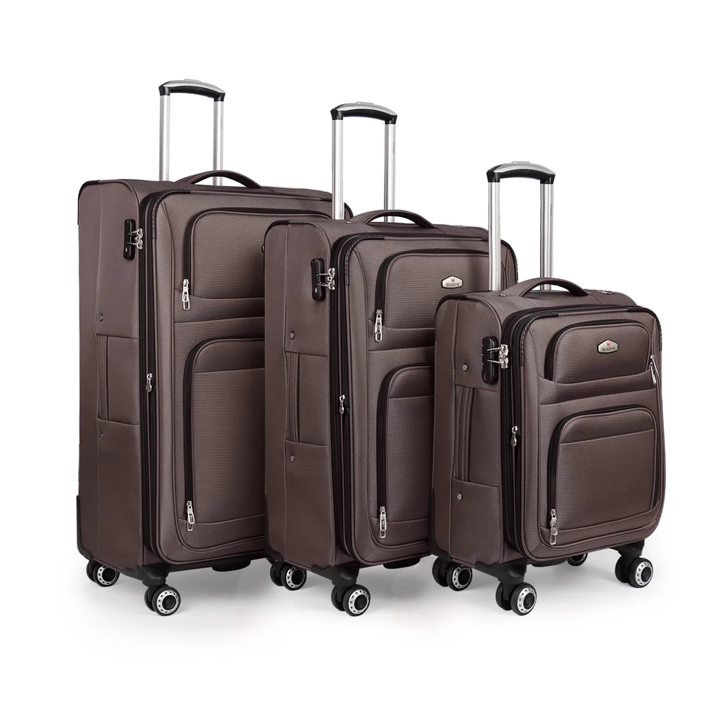 Softside Luggage Expandable 3 Piece Set Suitcase 20in 26in 30in Upright Spinner Softshell Lightweight Luggage Travel Set