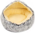 Autumn Winter Warm Plush Pet Bed for Cats and Dogs - Cozy Closed Nest Pad for Comfortable Sleeping