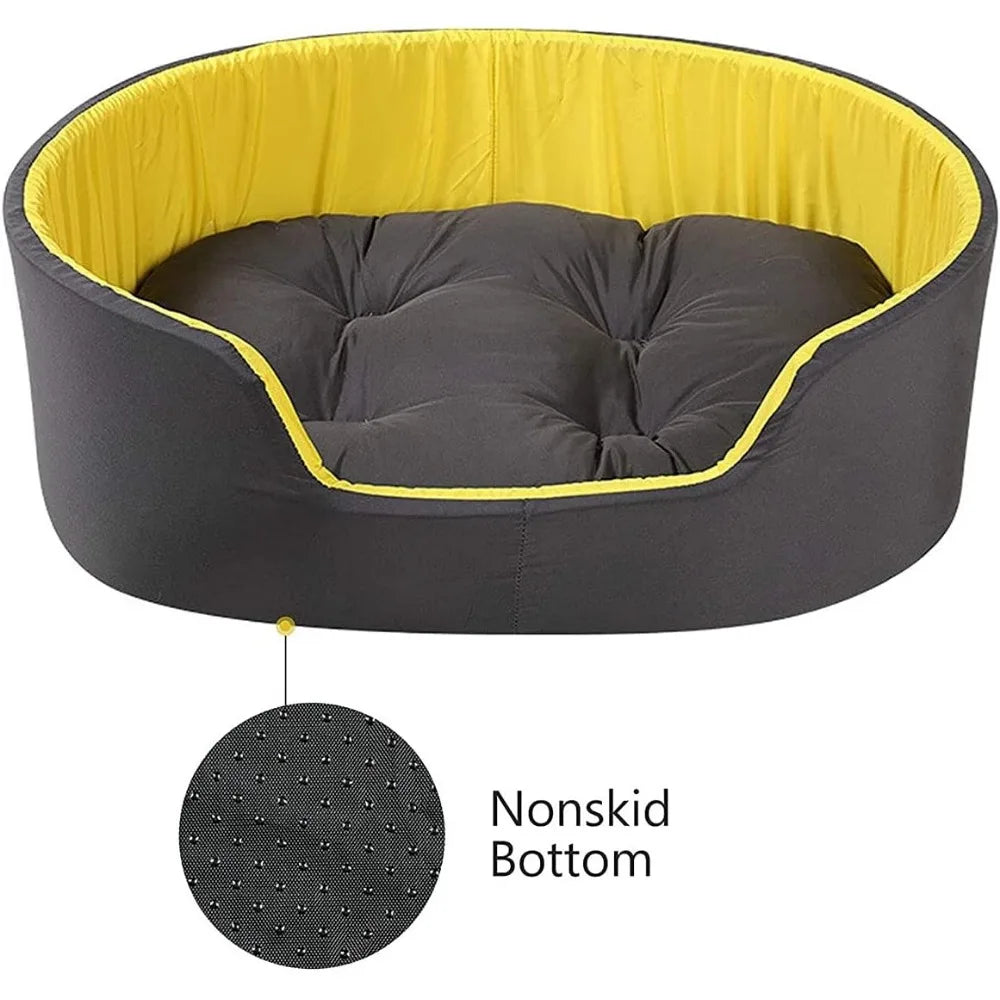 Washable Soft Warm Breathable Dog and Cat Bed - Thickened Non-Slip Pet Sleeping Sofa for Small to Large Dogs and Cats