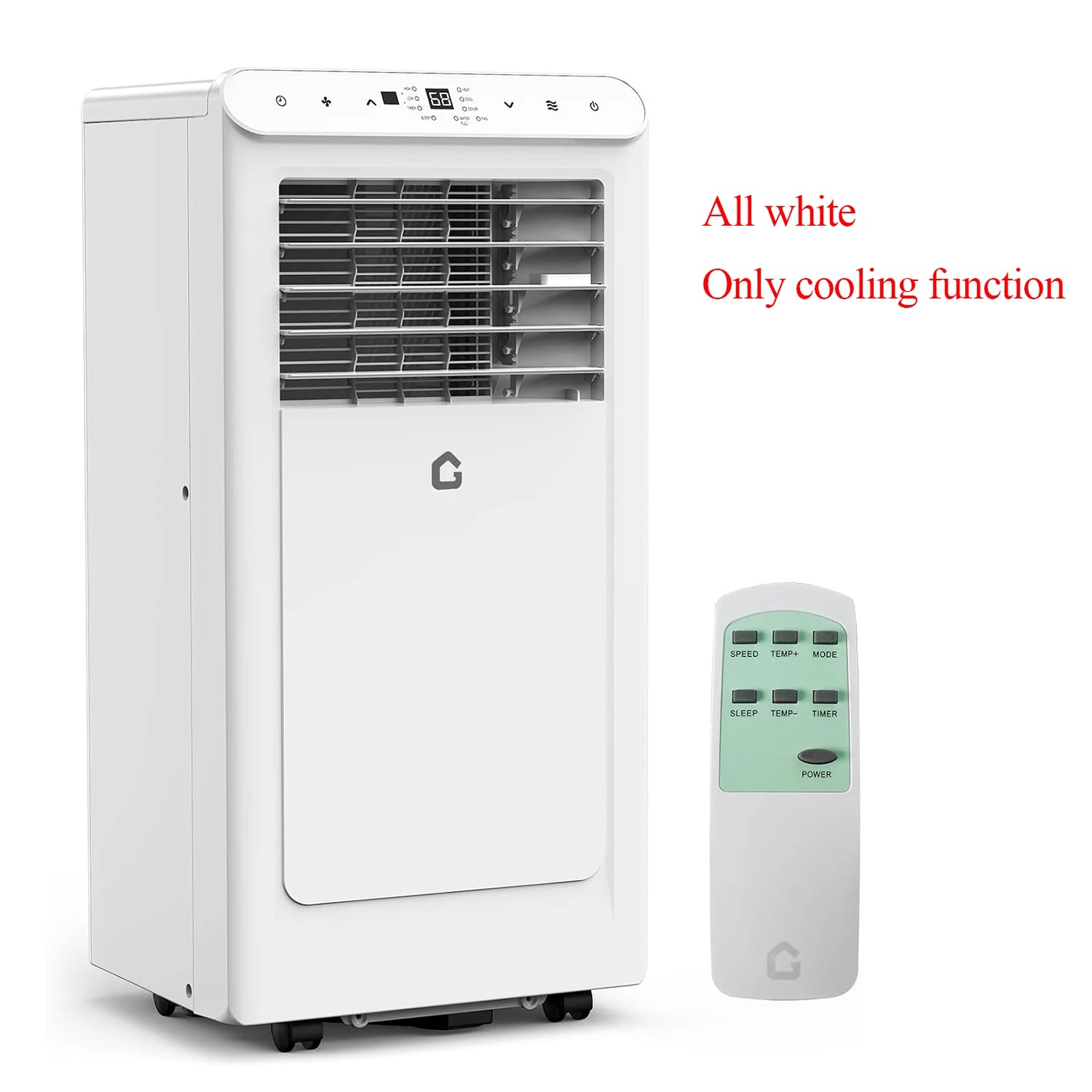 8,000/10,000 BTU Portable Air Conditioner, 3-In-1 Ventless Portable Air Conditioner AC Unit Auto Swing Fan Windows Kit Included