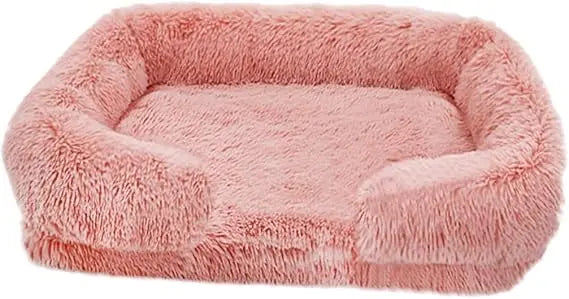 Autumn-Winter Warm Removable Dog Sofa Bed for Comfortable Pet Living, Ideal Square Kennel Pad for Cats and Dogs