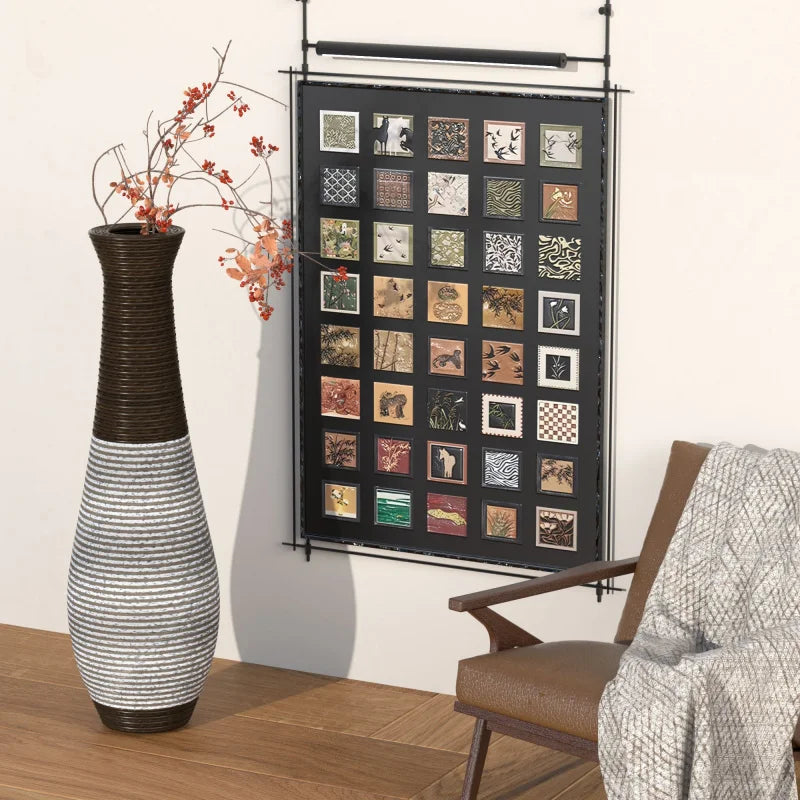 39-Inch Tall  Floor Vase Durable Artificial Rattan Elegant Two-Tone Dark Brown Finish Stylish Home Decor Statement Piece USA