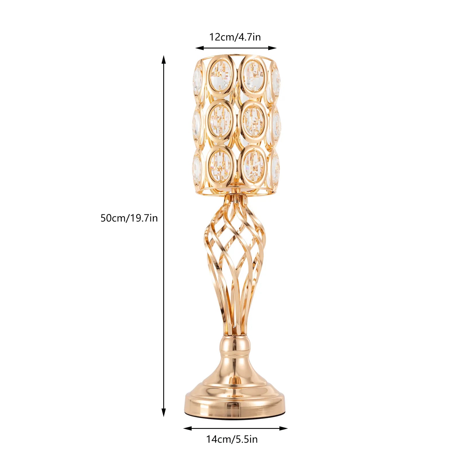 10 Pcs Metal Wedding Table Centerpieces Crystal Flower Vase Stand Party Decor