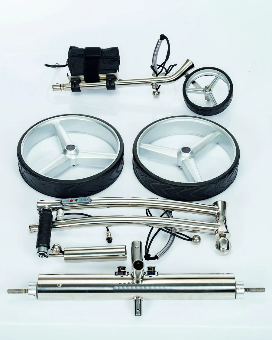 High Quality Stainless Steel Electric Golf Cart With Lithium Battery 'Follow Me' Golf Trolley