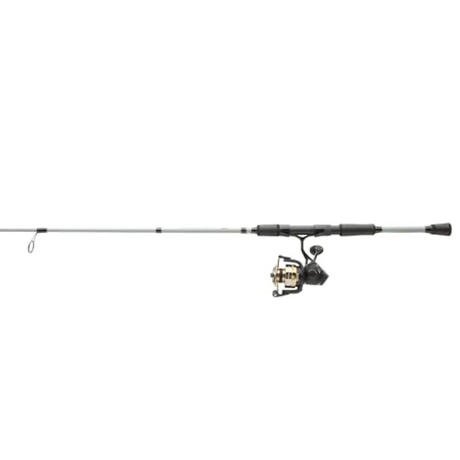 Battle IV Spinning Reel and Fishing Rod Combo for Saltwater and Freshwater Fishing with High-Performance Gear System Durab