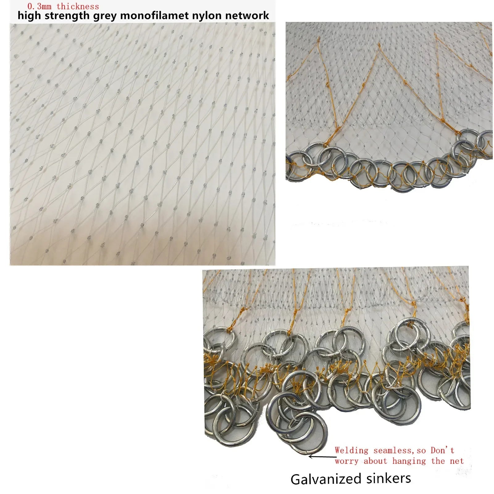 Korea Style Cast Net10ft Cast Nets for Fishing High Strength Monofilament Nylon Network Hand Throw Net Fish Trap Red De Pesca