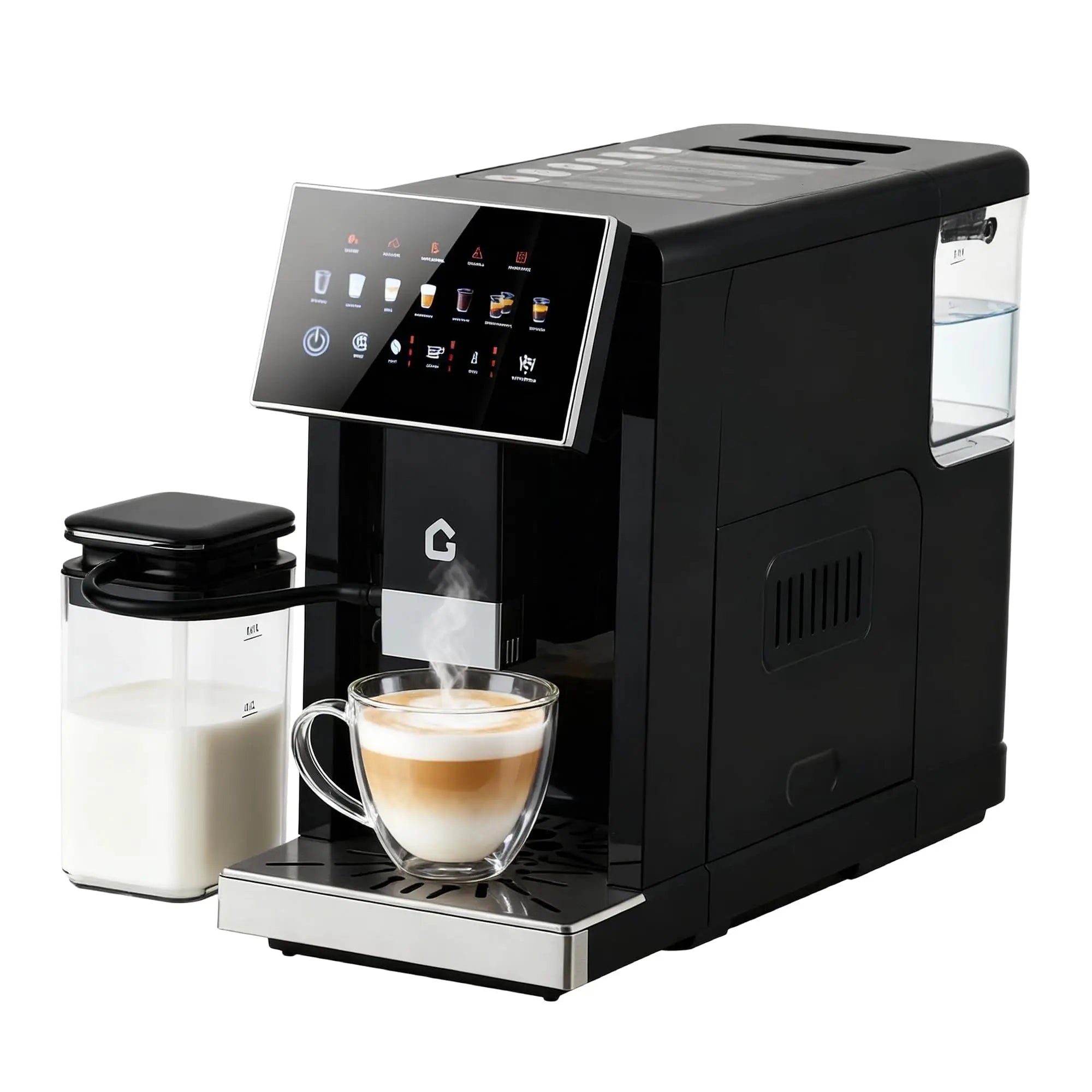 3rd-Gen Automatic Espresso Machine With Milk Frother Removable Brewer/Grinder 3-Level Flavor/Volume Detachable Milk Tank
