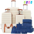 Hardshell Luggage Set 4Pcs Spinner Wheels Suitcase with TSA Lock Lightweight Expandable Travel Suitcase Rolling Luggage Carry On