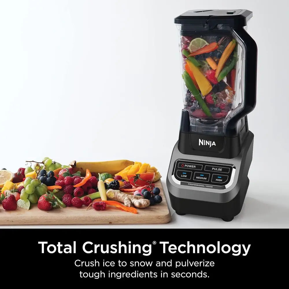 1000W Blender, Total Crushing Technology, Smoothies, Ice Crushing, Frozen Fruit, 72-oz Pitcher, Black & Grey