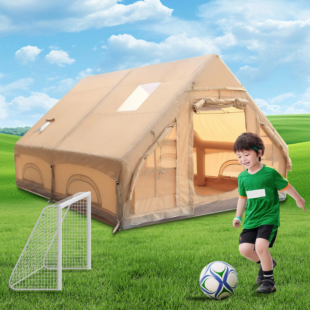 Inflatable Tent with Skylight 12-Square-Meter Air Glamping Tents Sunproof Inflatable House Outdoor Camping Waterproof Tent