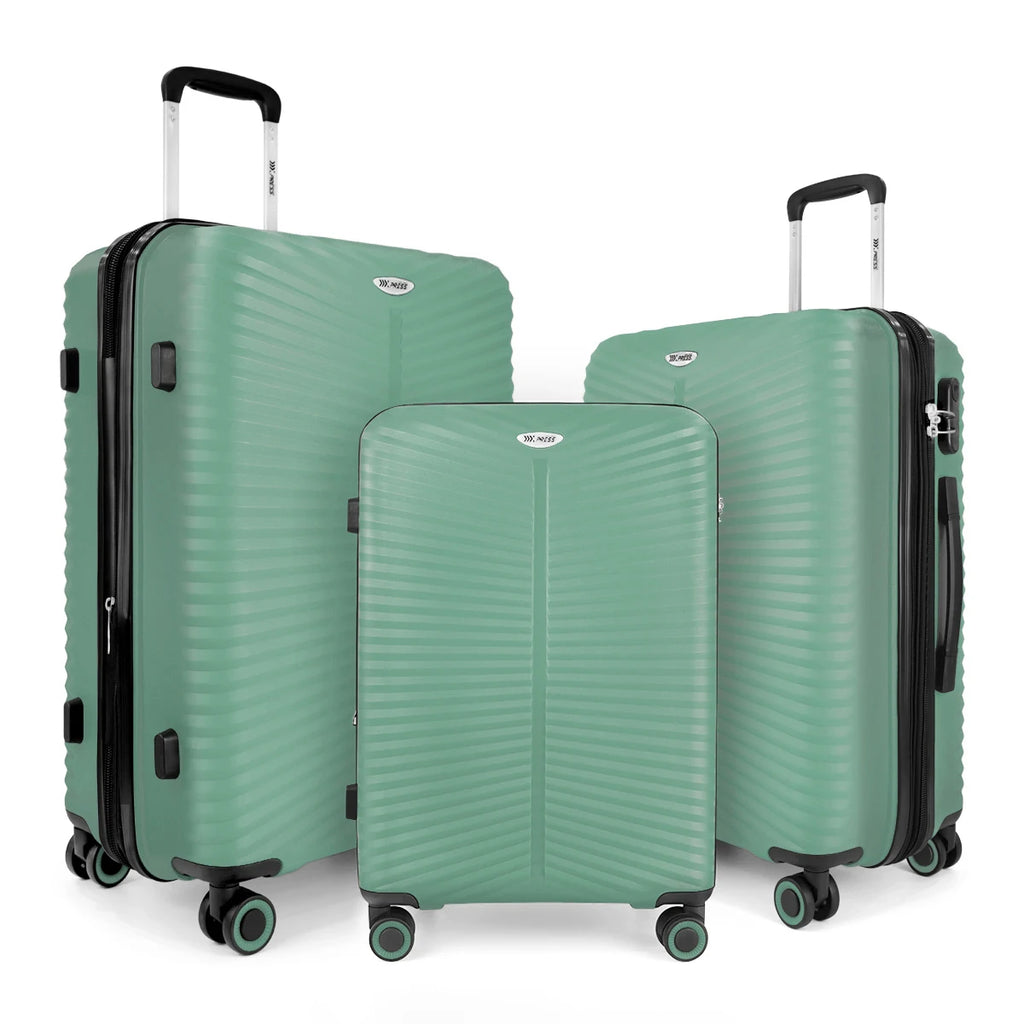 New York XPress 20"+24"+28" Luggage Expandable Travel Suitcase PP Hard Shell Luggage Set Rolling Luggages with Spinner Wheels