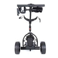3 Wheels Electric Golf Bag Cart Powerful Long Battery Life Dual-Motor Folding Structure Easy Carry Storage Steel 80KG Load