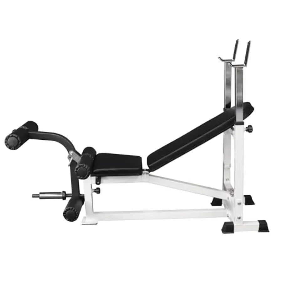 Heavy Duty Standard Weight Bench by Deltech Fitness- 750 lb Capacity- Includes Leg Extension