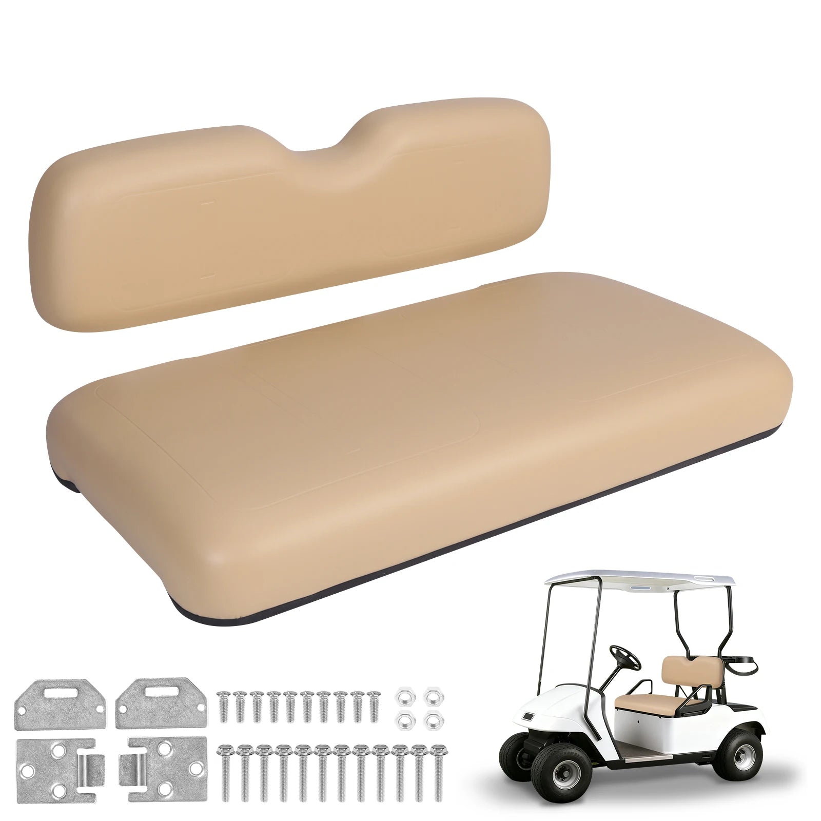 Golf Cart Front Seat Bottom & Backrest Assembly Front Seat Soft Comfortable Cushion Replacement for EZGO Medalist TXT 94-13