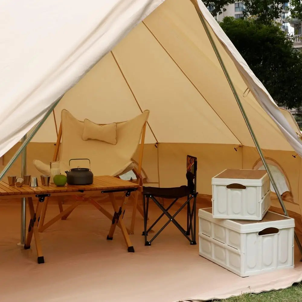 4-Season Family Yurt Tent with Stove Jack for 4-8 People, Luxury Cotton Canvas