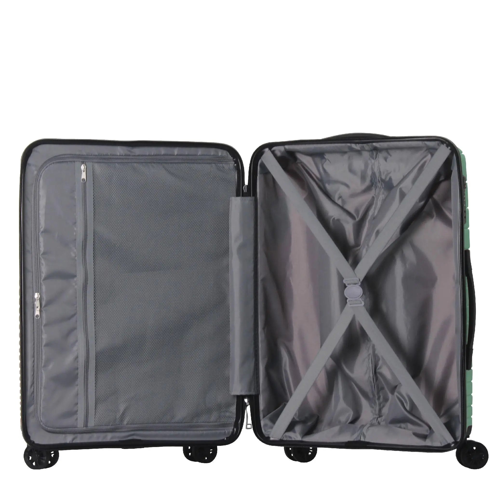 3 Piece Luggage Set Hardshell Spinner Suitcase TSA Lock Lightweight 20 24 28 Inch Green for Travel Business Trip with 360 Wheels