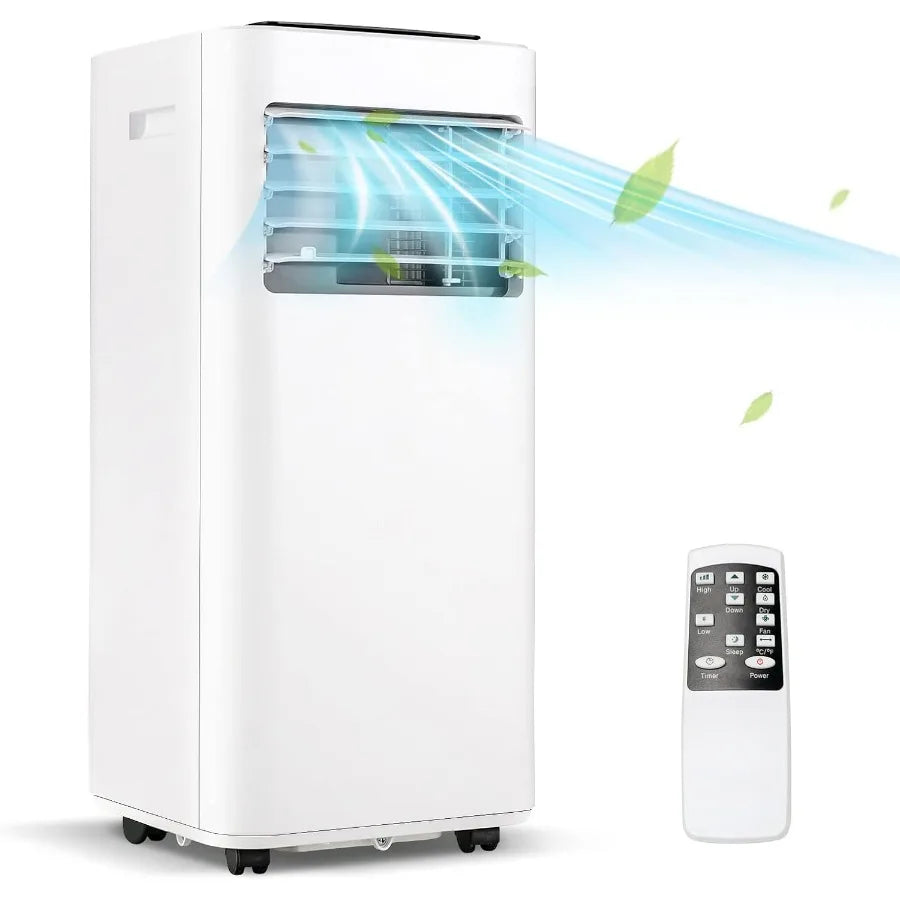 8000 BTU Portable Air Conditioner 3-in-1 Room AC Unit with Remote Control Dehumidifier 24H Timer Window Kit Personal Stand up A