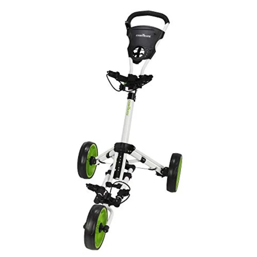 Compact and Lightweight One-Click Folding Pull/Push Golf Cart for Easy Transportation and Storage in Outdoor Golf Courses Perfe