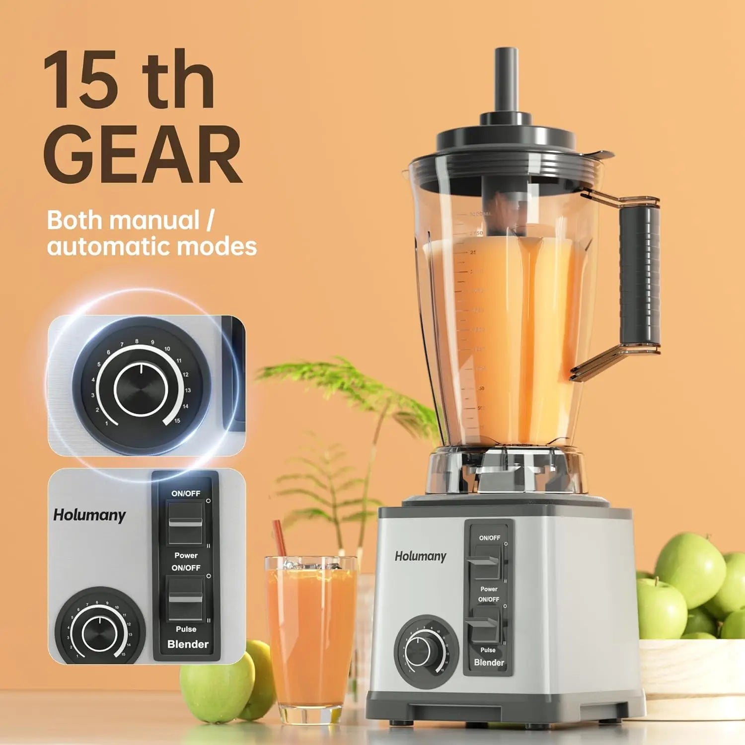 1200W Countertop Blender with 100oz Pitcher, Blender Food Processor Combo, 3-Cup Chopper & Grinder