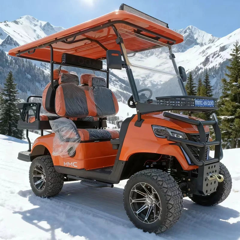 New High Performance  Solar Panel 48V/72V Lithium Battery 2 4 6 8 Seat 5000W/7000W Hunting Club Car Electric Golf Cart
