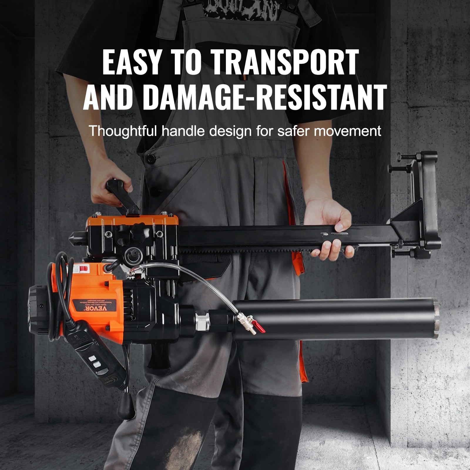 SucceBuy 3000W/3200W Core Drill Machine Drilling Diameter Diamond Stand Core Drill Rig Rugged Concrete Core Drill Wet Dry Use