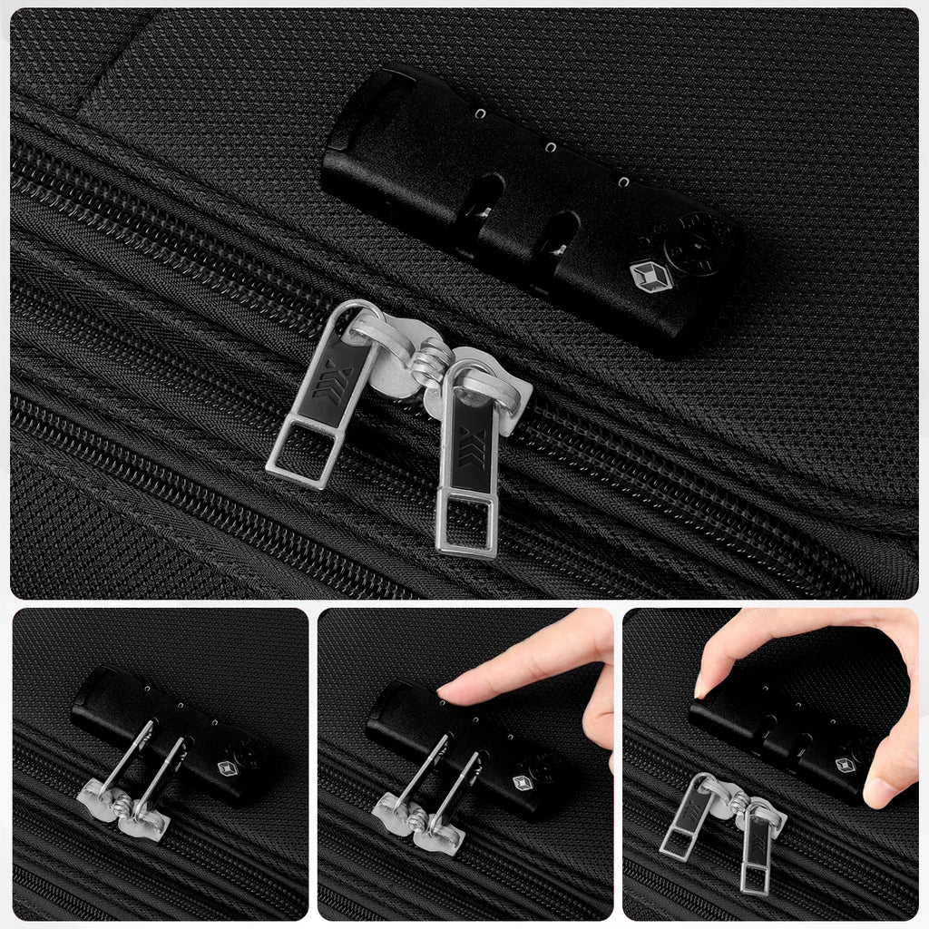 Expandable Soft Shell Spinner Luggage 3 Piece Softside Luggage Set with Front Opening Lightweight Durable Suitcase TSA Lock