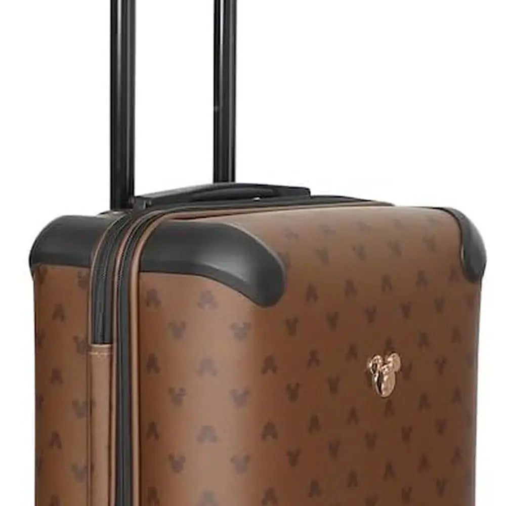 22-Inch Brown Mickey Mouse Ears Rolling Luggage