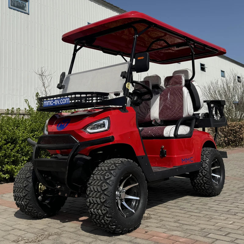 New High Performance  Solar Panel 48V/72V Lithium Battery 2 4 6 8 Seat 5000W/7000W Hunting Club Car Electric Golf Cart