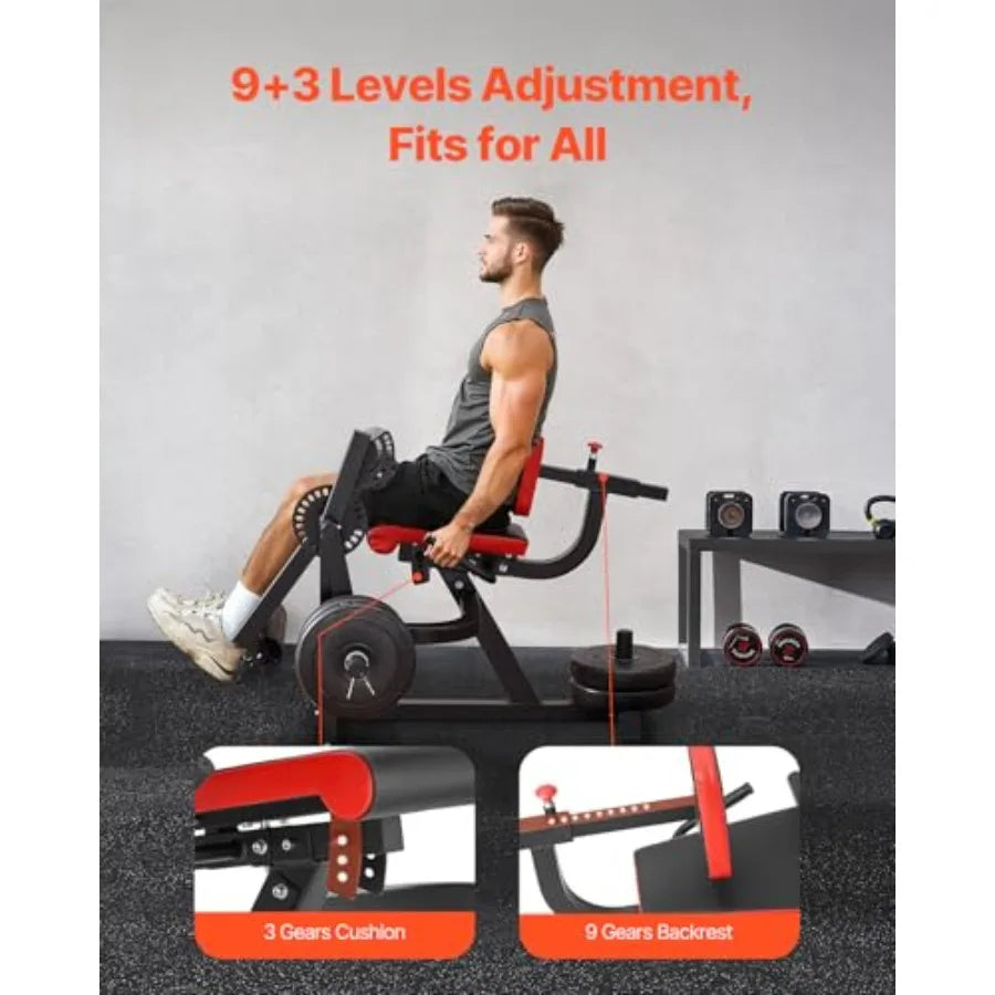 Leg Press Machine 700/550/440 LBS Capacity Lower Body Special Leg Machines Adjustable Leg Strength Workout for High-Intensity