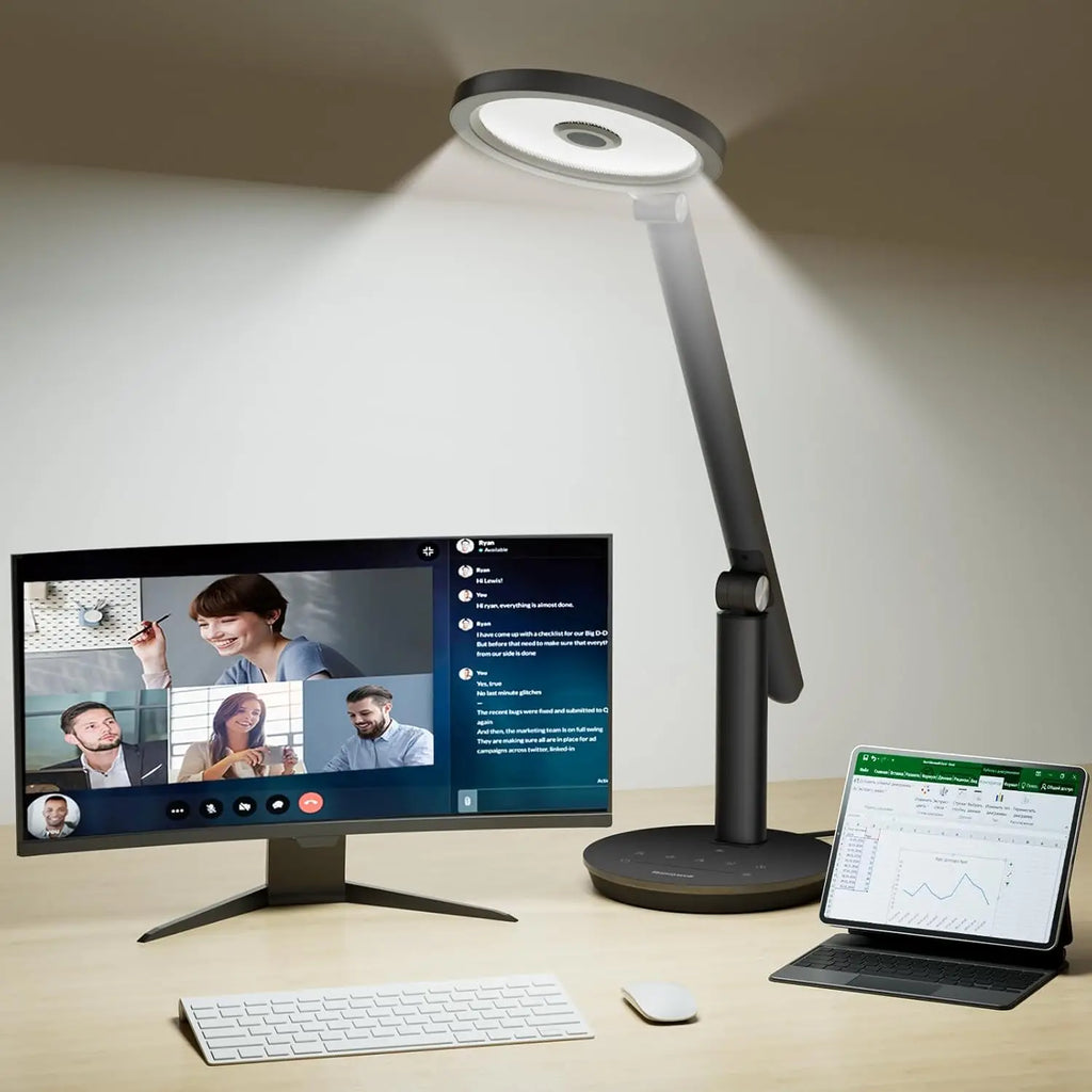 Dimmable LED Desk Lamp with Timer, 800LM Eye-Caring Light, Touch Control for Home Office Study Bedroom