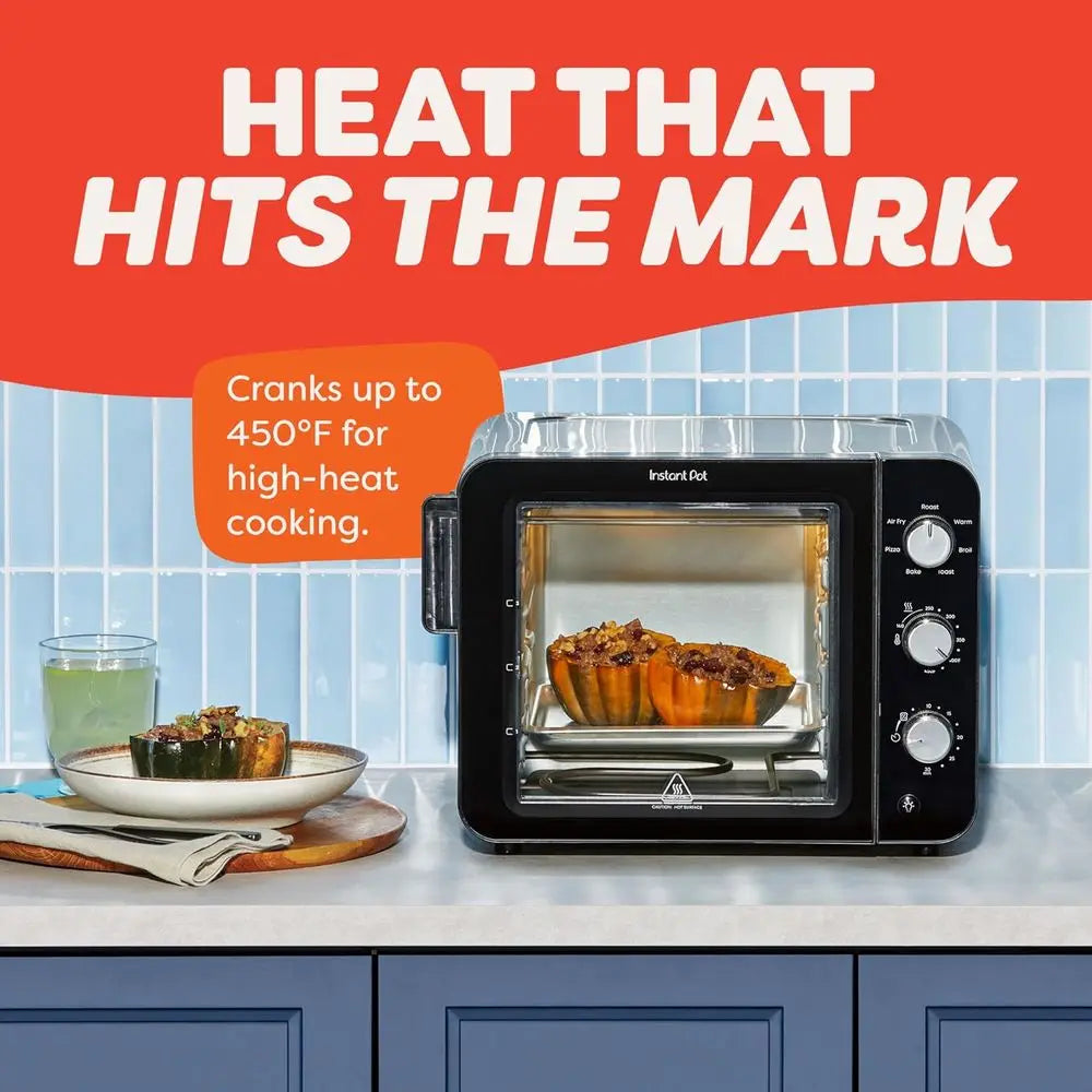 4-Slice Air Fryer Toaster Oven with Heat Technology, 7-in-1, Air Fry, Bake, Toast, Roast, Broil, Warm, Make Pizza
