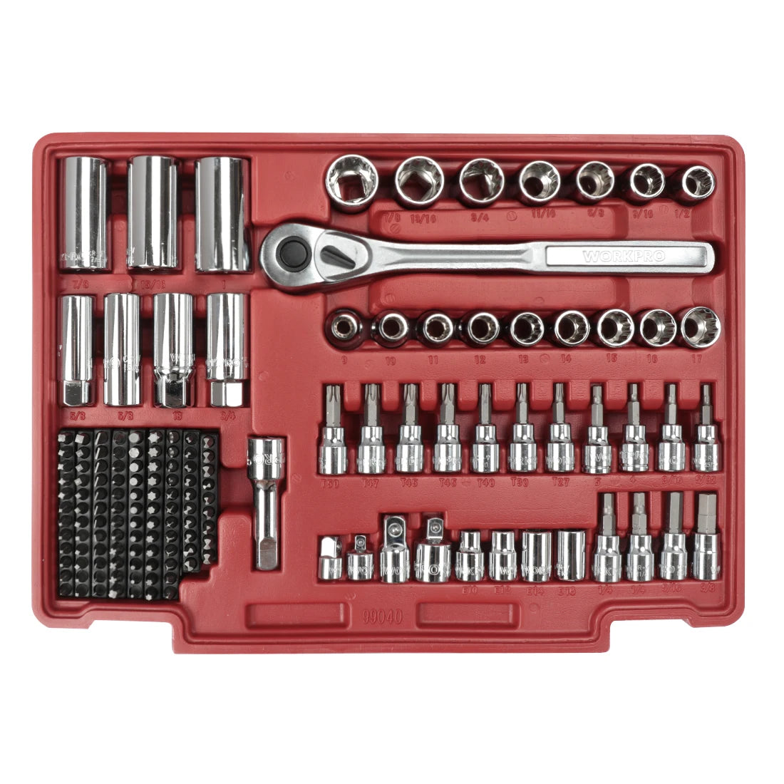 WORKPRO 449pcs Socket Set Repair Tool Set Ratchet Spanner Wrench Set Screwdriver Metalworking Tool Kit