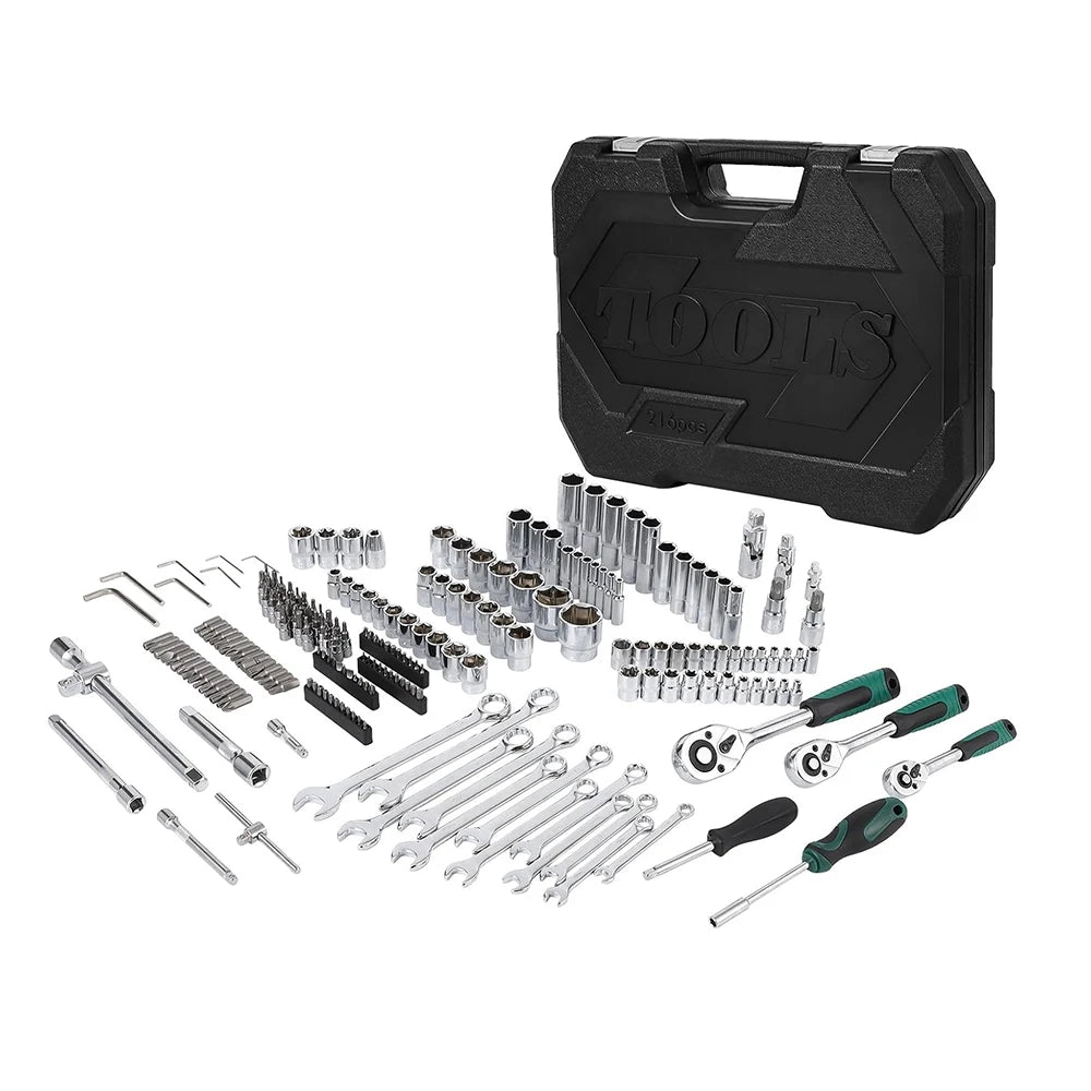 216 Piece Mechanics Tool Set and Socket Set, Ratchet Wrenches Set with Storage Case, Tool Combination Set for Automotive Repair