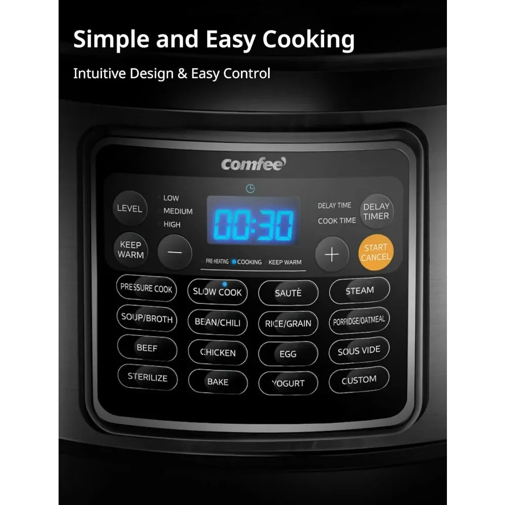 16 in 1 Electric Pressure Cooker Instant Multi Cooker Olla de Presion Non-Stick Pot  Rice Cooker 8 Quarts Stainless Steel