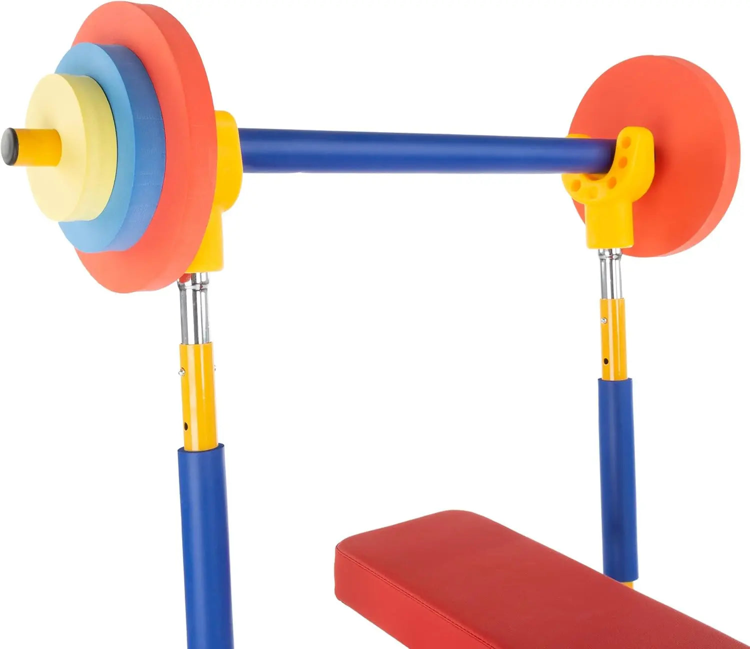 Children's Fitness Set: Adjustable Weight Bench, Barbell, and Foam Weights for Safe Play