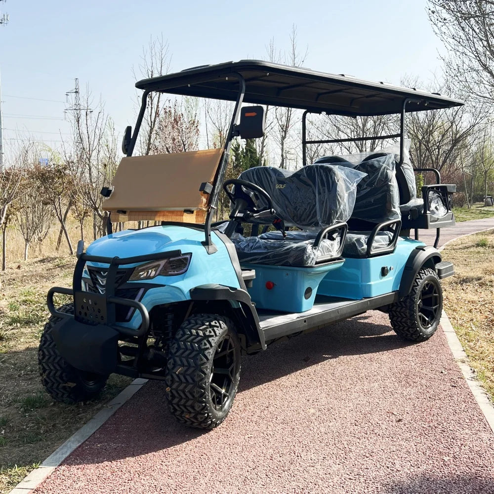 2026 New Electric Golf Cart 2+2 Seat Mini Electric Hunting Off-Road Club Car With 60V72V Lithium/Lead-Acid Battery
