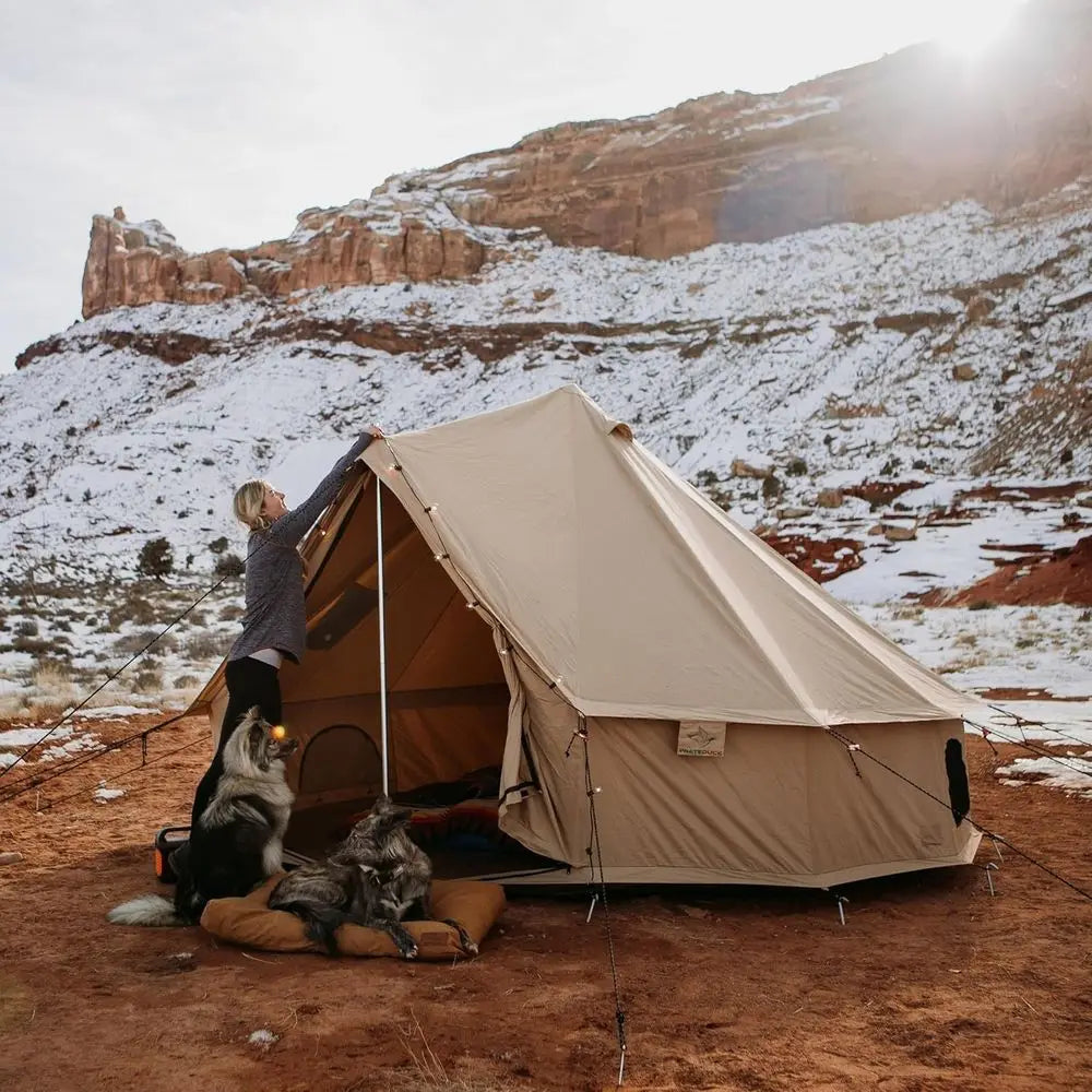 Luxurious 4-Season Waterproof Regatta Canvas Tent with Stove Jack for Outdoor Glamping and Camping